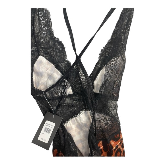 Frederick's of Hollywood Rosalina Rose Lace and Satin Gown in‎ Cheetah Print S - Picture 10 of 15